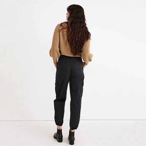 Madewell Cargo Jogger Slouchy Twill Cotton Utility Pant Almost Black 31 - Picture 3 of 14